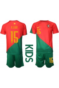 Portugali Rafael Leao #15 Jalkapallovaatteet Lasten Kotipeliasu MM-kisat 2022 Lyhythihainen (+ Lyhyet housut)